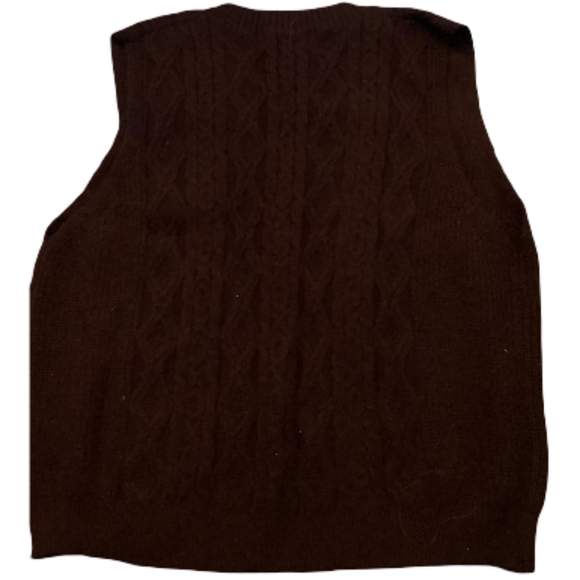 Mens V-Neck Knitted Sweater Sleeveless Pullover Knitwear Vest  - Picture 6 of 7